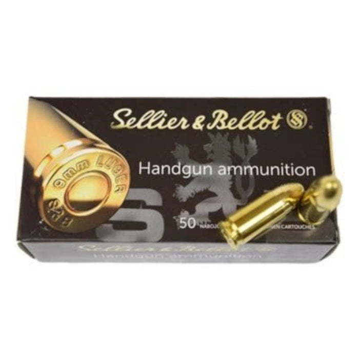 SELLIER & BELLOT CENTERFIRE 9MM LUGER 124 GR LRN