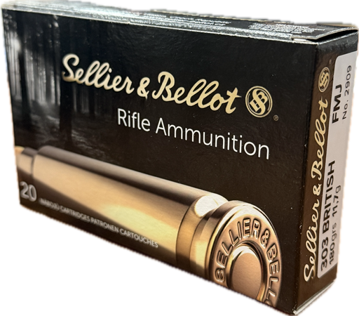 SELLIER & BELLOT CENTERFIRE 303 BRITISH 180 GR FMJ 20 PK