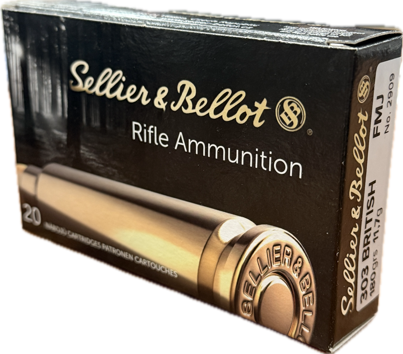SELLIER & BELLOT CENTERFIRE 303 BRITISH 180 GR FMJ 20 PK