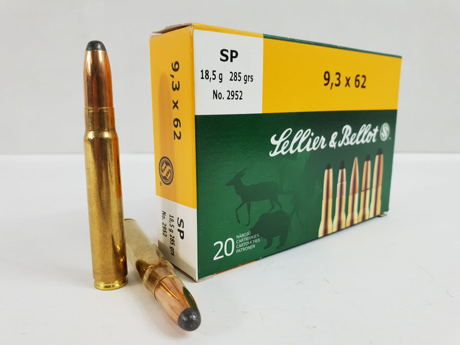 SELLIER & BELLOT CENTERFIRE 9.3X62 285GR SP 20 PK