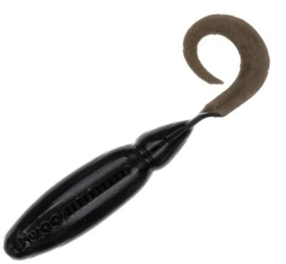 BIWAA CURLY GRUB 2.5" SOFT PLASTIC [LURECOLOUR:BLACK]