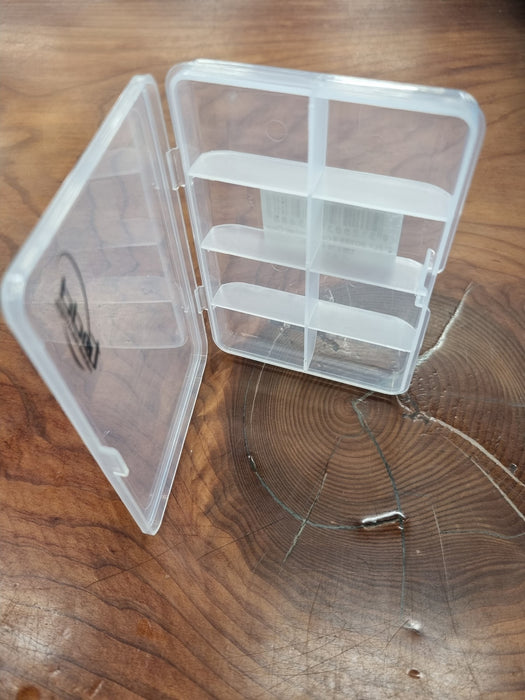 TODD FLY BOX- CLEAR 6'' 8 COMPARTMENT