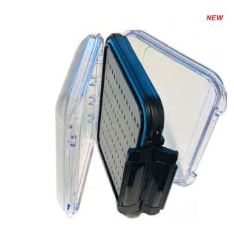 TODD FLY BOX- CLEAR DOUBLE SIDED TRI SLIT FOAM LARGE [SIZE:LARGE]