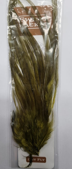EWING DRY FLY SADDLE PACK SMALL 6-8" LONG DYED OLIVE [COLOUR:OLIVE]