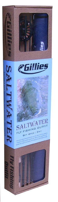 GILLIES SALTWATER FLY COMBO 8WT 9'0" 4PCE  