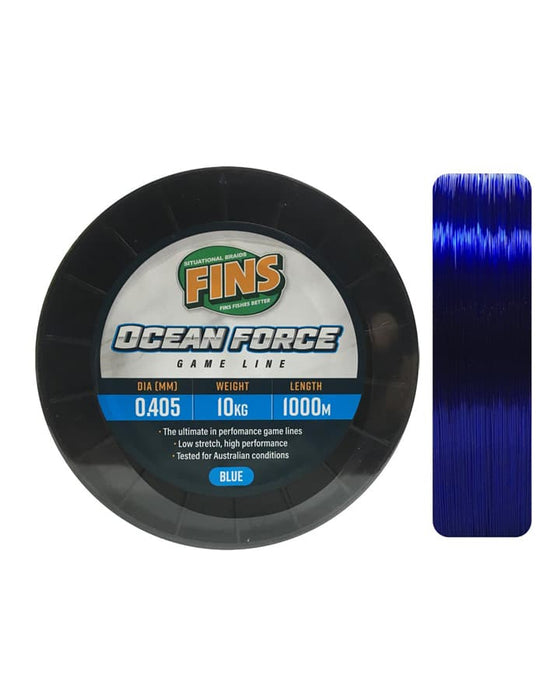 FINS OCEAN FORCE GAME LINE 1000M BLUE 10KG