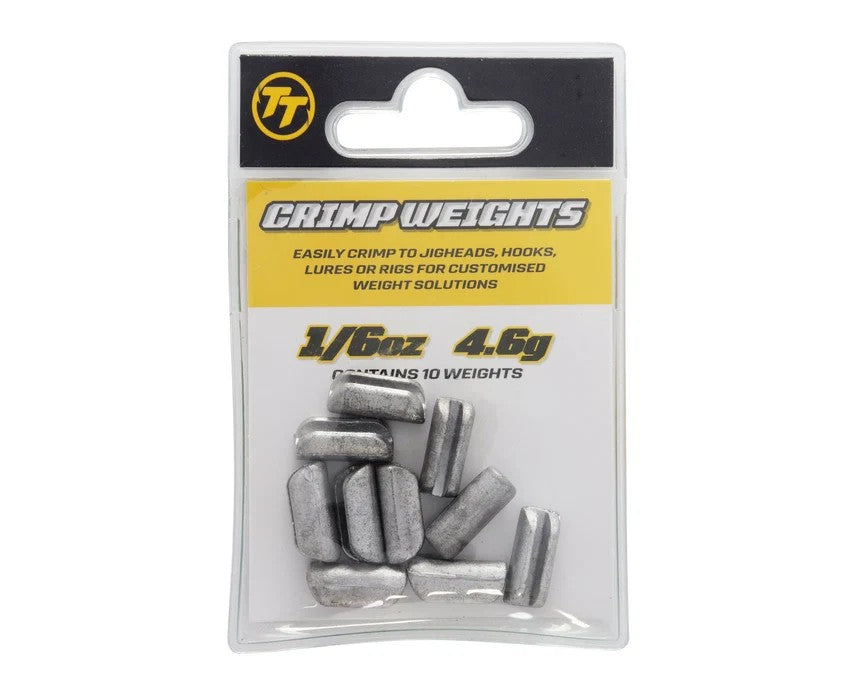 TT CRIMP WEIGHTS 1/6OZ 10PK [LURESIZE:1/6OZ]