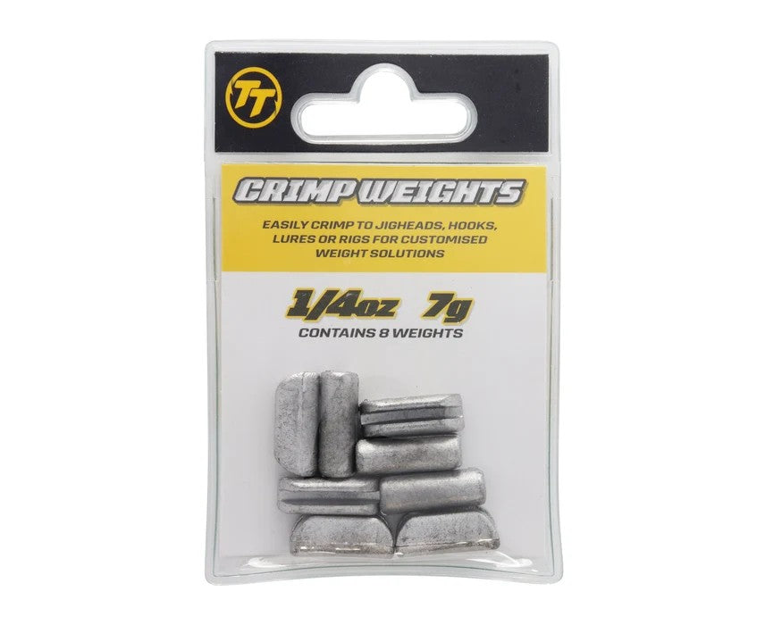 TT CRIMP WEIGHTS 1/4OZ 8PK [LURESIZE:1/4OZ]