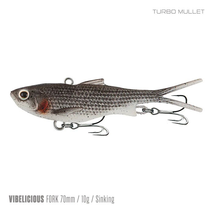 SAMAKI VIBELICIOUS 70MM FORK TAIL TURBO MULLET [LURECOLOUR:TURBO MULLET]