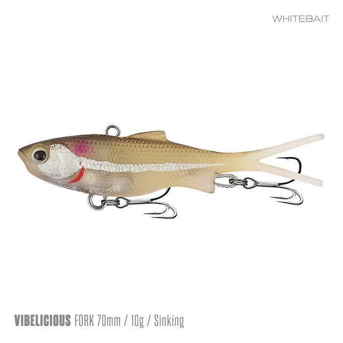 SAMAKI VIBELICIOUS 70MM FORK TAIL WHITEBAIT [LURECOLOUR:WHITEBAIT]