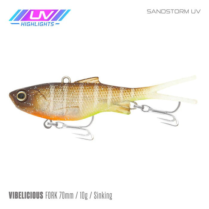 SAMAKI VIBELICIOUS 70MM FORK TAIL SANDSTORM [LURECOLOUR:SANDSTORM]