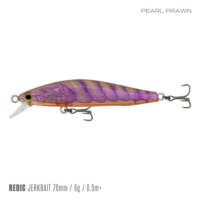 SAMAKI REDIC JERKBAIT 70SFLC PEARL PRAWN [LURECOLOUR:PEARL PRAWN]