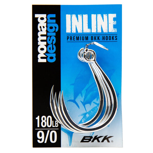 NOMAD DESIGN INLINE EYE SINGLE HOOK 9/0 4PK