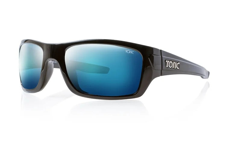 TONIC EYEWEAR TRAKKER MATT BLACK BLUE MIRROR GREY BASE