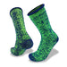 WILDERNESS WEAR MERINO FLEECE SOCKS NAVY/LIME MEDIUM US 9-12 [SHOESIZE:US 9-12]