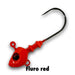 SPINWRIGHT GRUBBIN JIG HEAD FL RED [LURESIZE:3.5G]