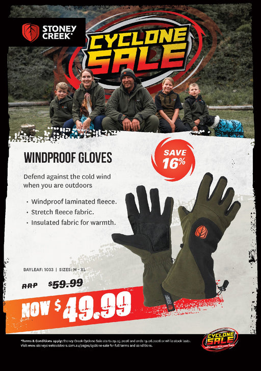 STONEY CREEK WINDPROOF GLOVES BAYLEAF XL [SIZE:XL]