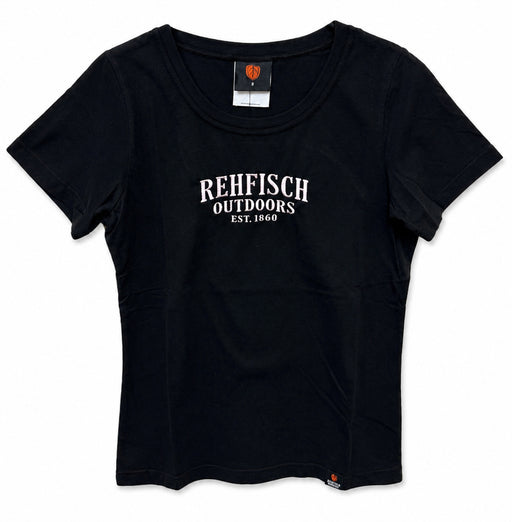 STONEY CREEK REHFISCH OUTDOORS EMBROIDERED TEE BLACK/PINK WOMENS 18 [SIZE:18]