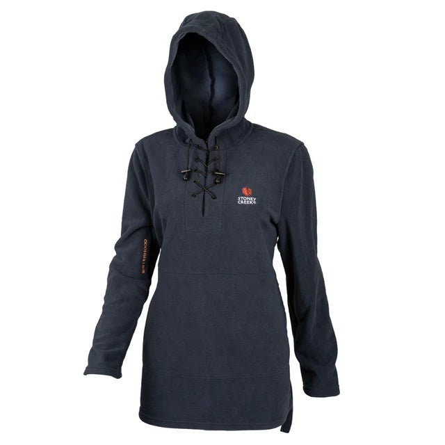 STONEY CREEK FLEECE LACE UP HOODIE WOMENS NAVY [SIZE:8]