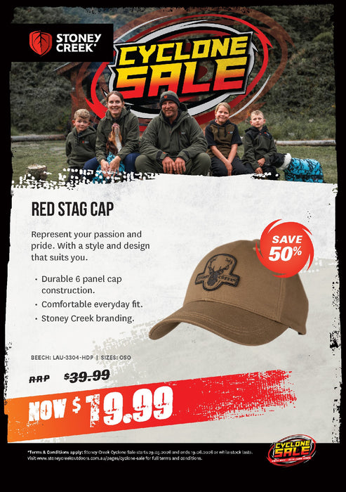STONEY CREEK STC RED STAG CAP BEECH ADULT