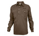 STONEY CREEK DONE AND DUSTED SHIRT QTR BUTTON TAN MENS 2XL [SIZE:2XL]