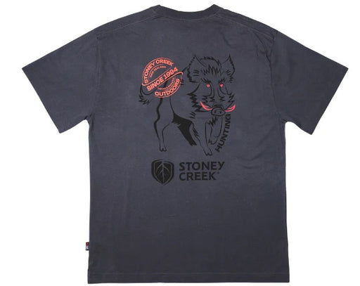 STONEY CREEK GRUNTY PIG TEE DARK GREY 3XL [SIZE:3XL]