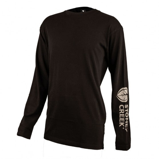 STONEY CREEK PLAIN LONG SLEEVE TEE BLACK LARGE [SIZE:LARGE]