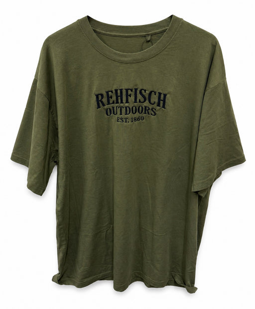 STONEY CREEK REHFISCH OUTDOORS EMBROIDERED TEE OLIVE MENS 4XL [SIZE:4XL]