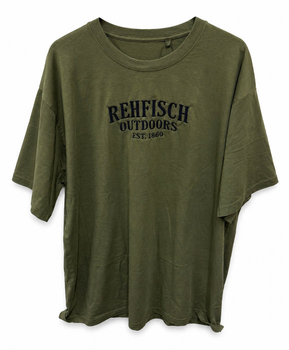 STONEY CREEK REHFISCH OUTDOORS EMBROIDERED TEE OLIVE MENS 4XL [SIZE:4XL]