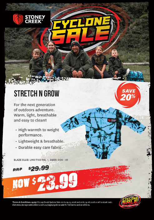 STONEY CREEK INFANTS STRETCH AND GROW BLAZE BLUE 0 [SIZE:0]
