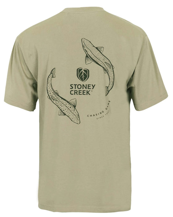STONEY CREEK CHASING GAME TROUT TEE EUCALYPTUS 4XL [SIZE:4XL]