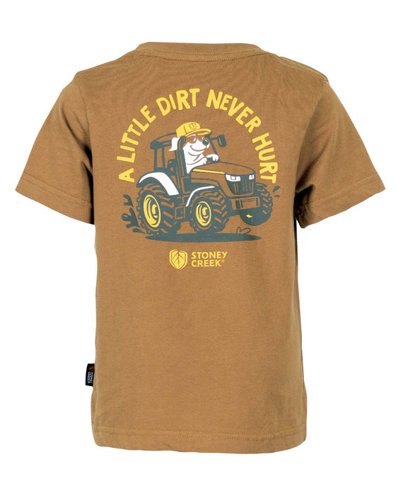 STONEY CREEK KIDS A LITTLE DIRT NEVER HURT TEE RUST 10 [SIZE:10]