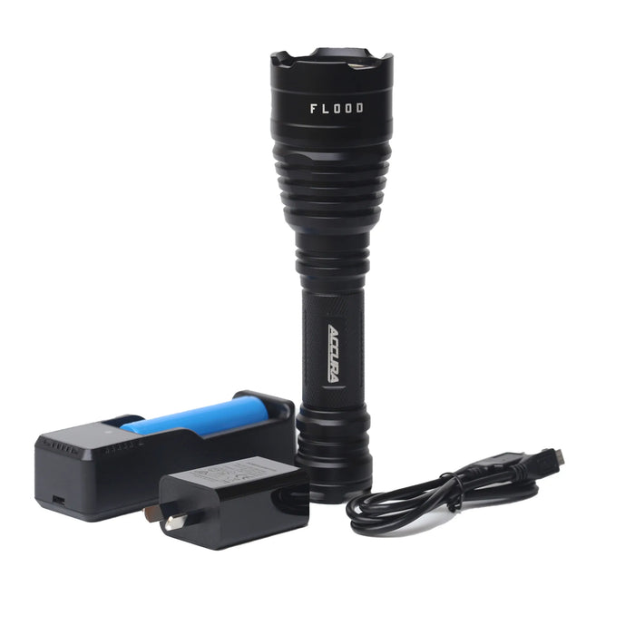 ACCURA FLOOD LED TORCH 1000 LM BATTERY & CHARGER