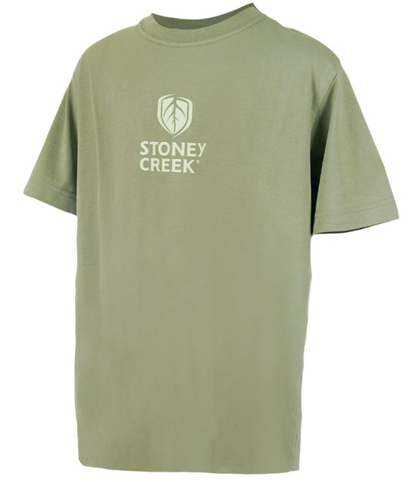 STONEY CREEK KIDS STAG AND FAWN TEE MATCHA GREEN