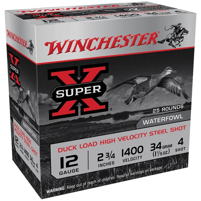 WINCHESTER SUPER X 12G 34GM #4 STEEL