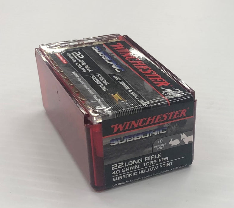 WINCHESTER RIMFIRE SUBSONIC 22LR 40 GR HP