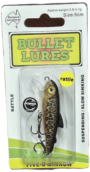 BULLET LURES FIVE-O MINNOW SUSPEND RATTLE — H Rehfisch & Co