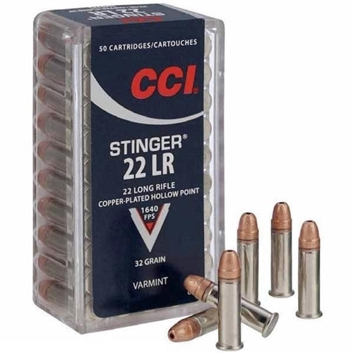 CCI RIMFIRE 22LR STINGER 32G HP 1640FPS (C50) 50 PK