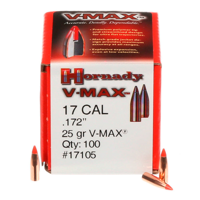 HORNADY PROJECTILE .17 25GR V-MAX 100PK (17105)