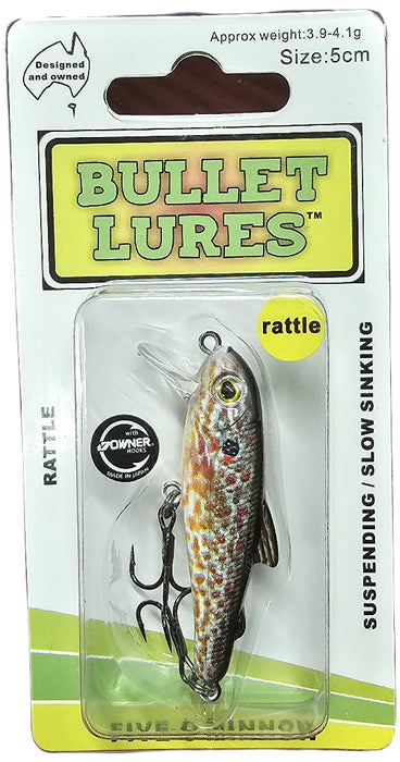 BULLET LURES FIVE-O MINNOW SUSPEND RATTLE