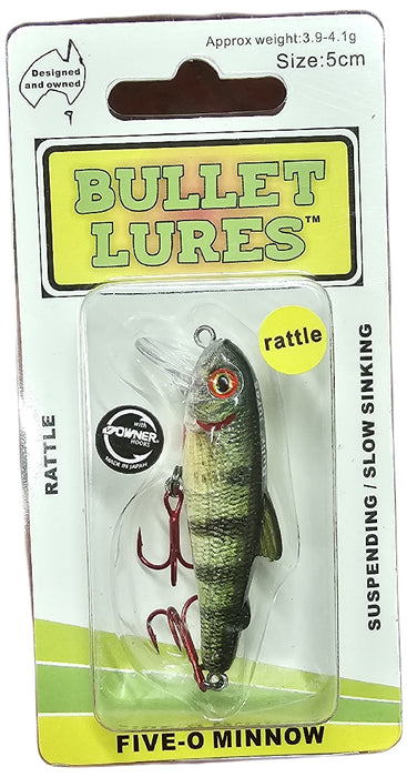 BULLET LURES FIVE-O MINNOW SUSPEND RATTLE