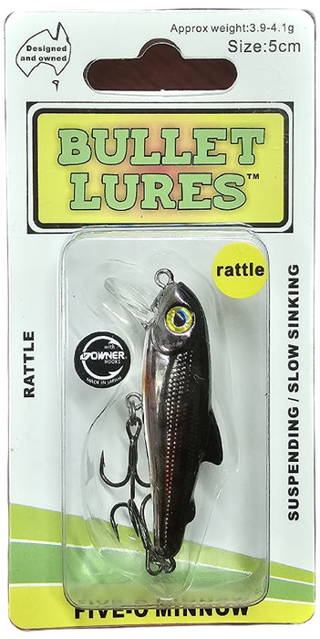 BULLET LURES FIVE-O MINNOW SUSPEND RATTLE