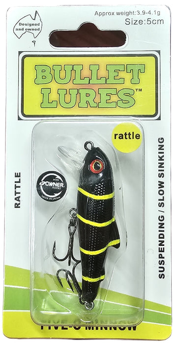 BULLET LURES FIVE-O MINNOW SUSPEND RATTLE