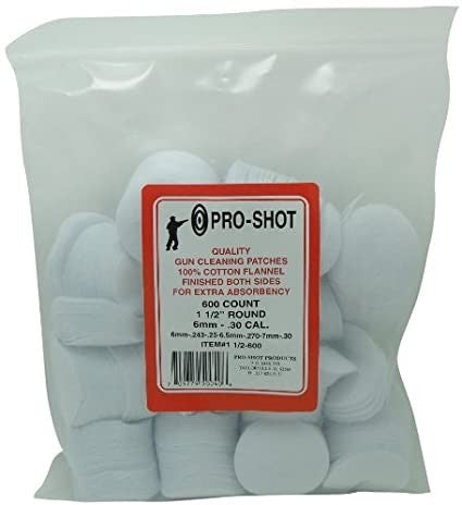 PRO-SHOT GUN CLEANING PATCHES 1 1/2" ROUND