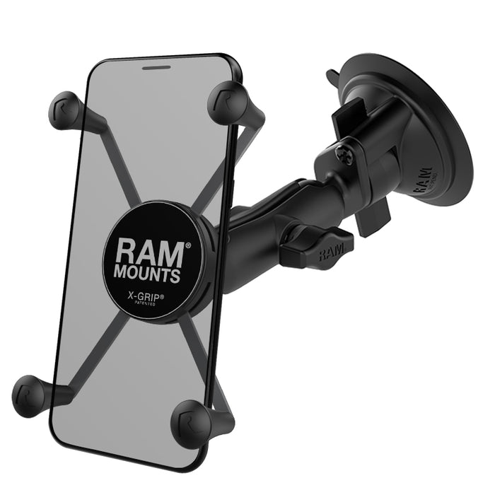 RAM MOUNT PHONE MOUNT BBALL SUCT 114MM MAX WIDTH