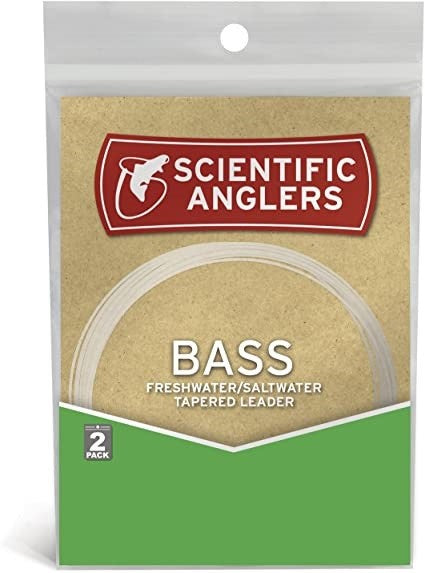 SCIENTIFIC ANGLERS TAPERED LEADER BASS (2PK)